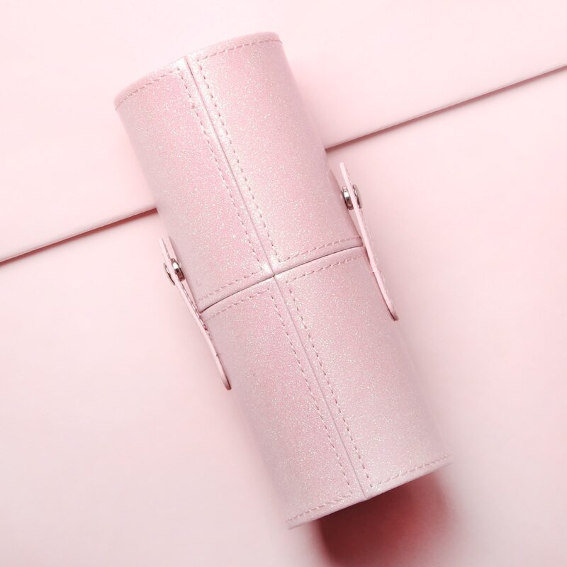 

Glitter Makeup Brush Storage Box, Pink