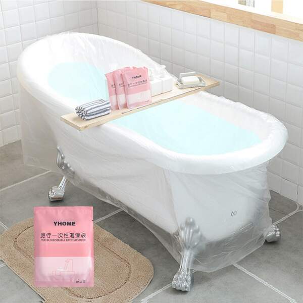 

1pc Disposable Bathtub Bag, Clear