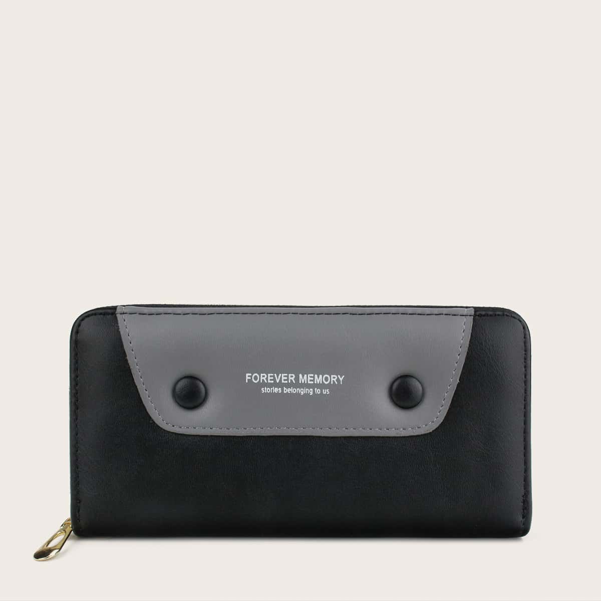 

Two Tone Long Purse, Black