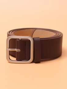男士金屬扣休閒腰帶 - 咖啡棕 - 查看 5