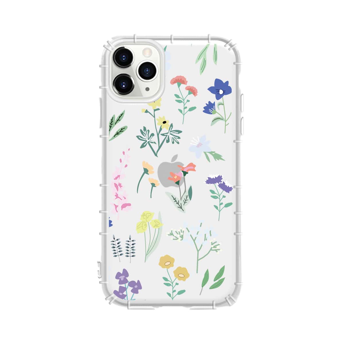

Flower Print Clear iPhone Case, Multicolor