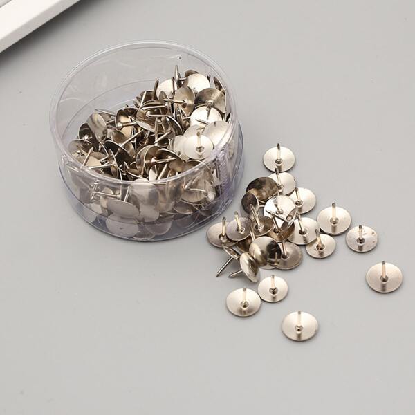 

150pcs 1 Box Metal Pushpin, Silver