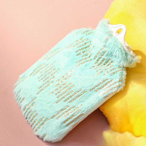 

Sequin Decor Plush Hot Water Bag, Green
