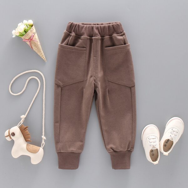 

Toddler Boys Rib-knit Waist Pocket Sweatpants, Mocha brown