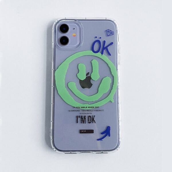

Smile Pattern Clear iPhone Case