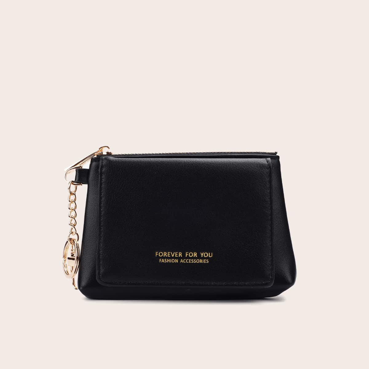

Letter Graphic Purse, Black