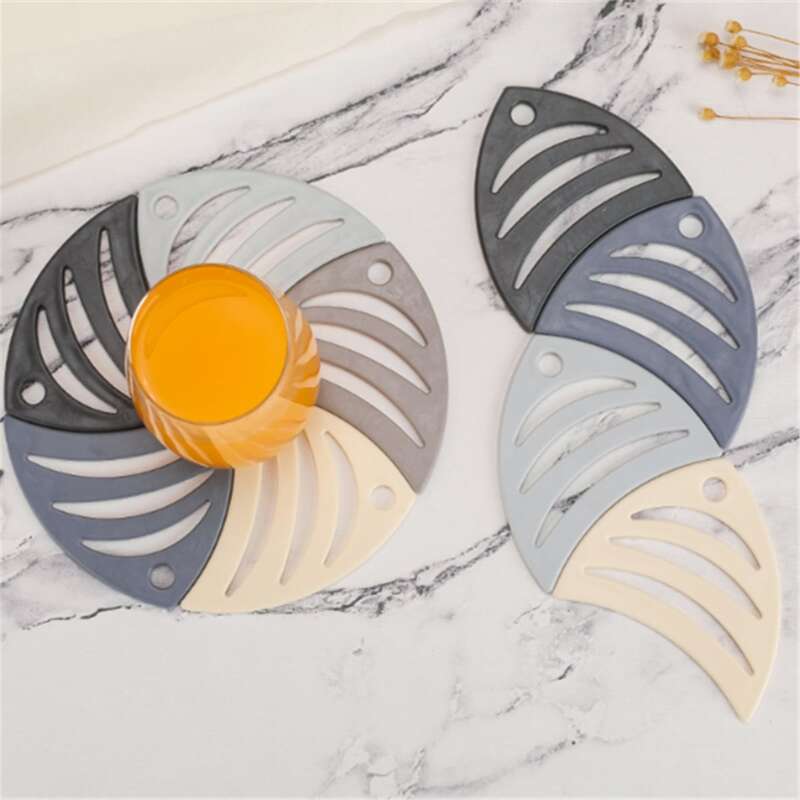 

5pcs Non-slip Coaster, Multicolor