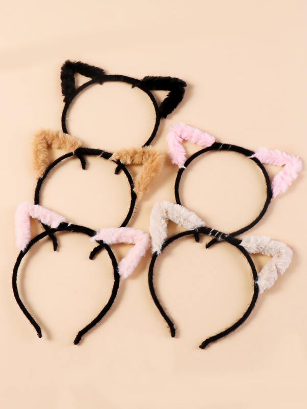 5 Pieces Fille Cerceau De Cheveux Design Oreille De Chat Mode En Ligne Shein France