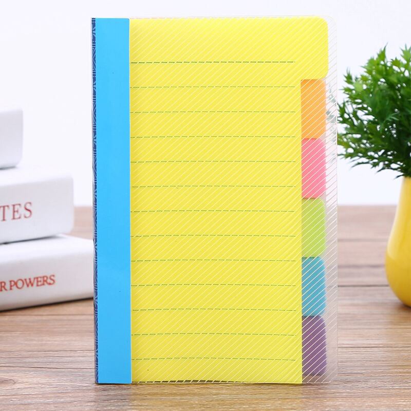 

1pack Notebook With Sticky Note, Multicolor