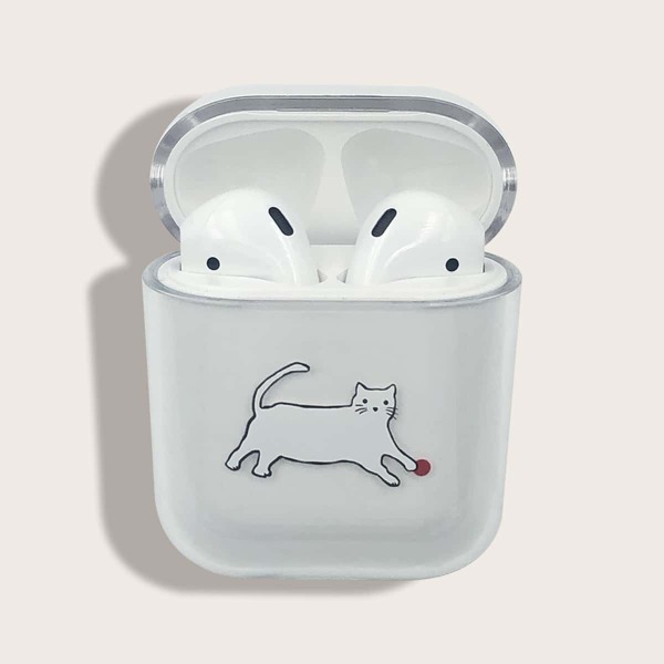 

Cat Pattern Clear Airpods Case