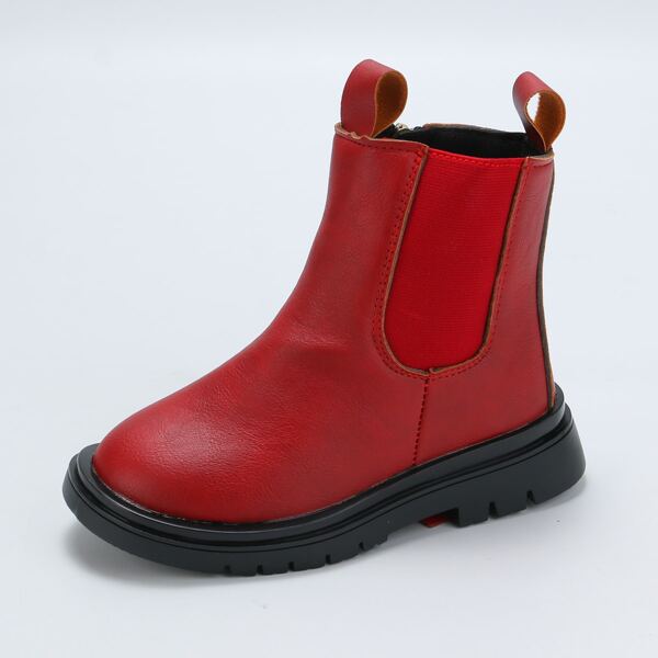 

Girls Minimalist Chelsea Boots, Red