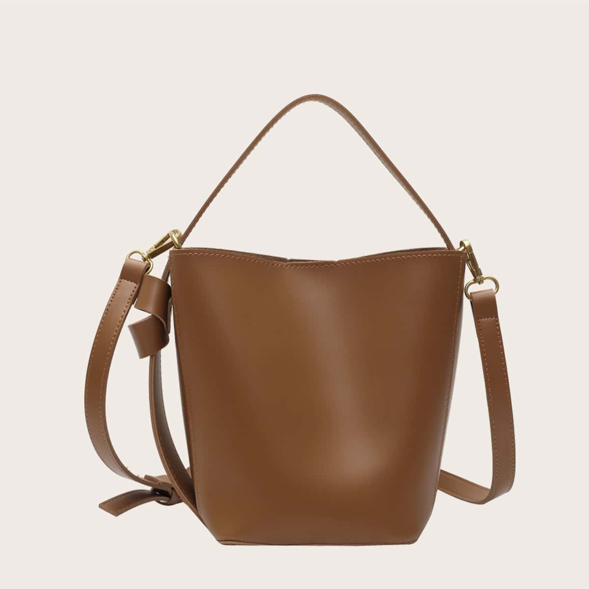 

Minimalist Bucket Bag, Brown