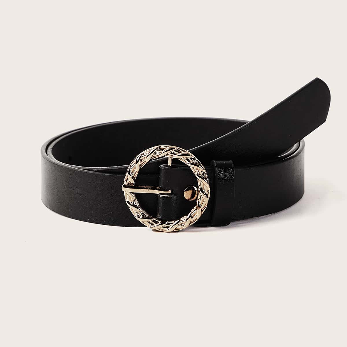 

Ring Buckle Belt, Black