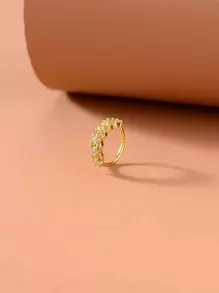 Copper Rhinestone Decor Nose Ring For Women And Men, Punk Piercing, A Fashionable Body Jewelry Gift For Any Occasion - Yellow Gold - View 1
