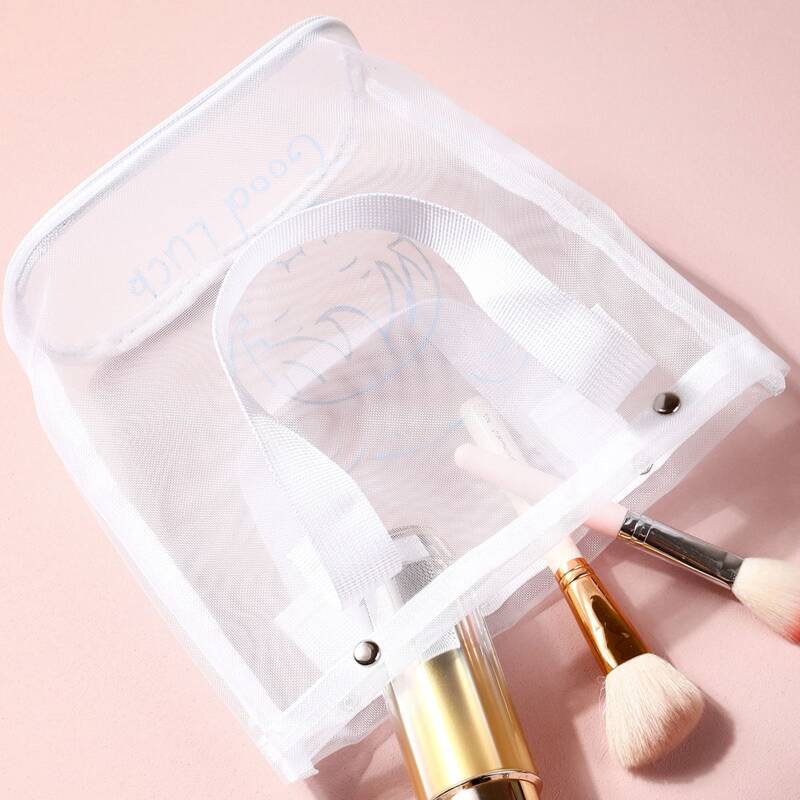

Cartoon Mesh Storage Bag, White
