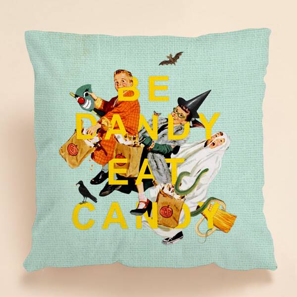 

Halloween Pattern Cushion Cover Without Filler, Multicolor