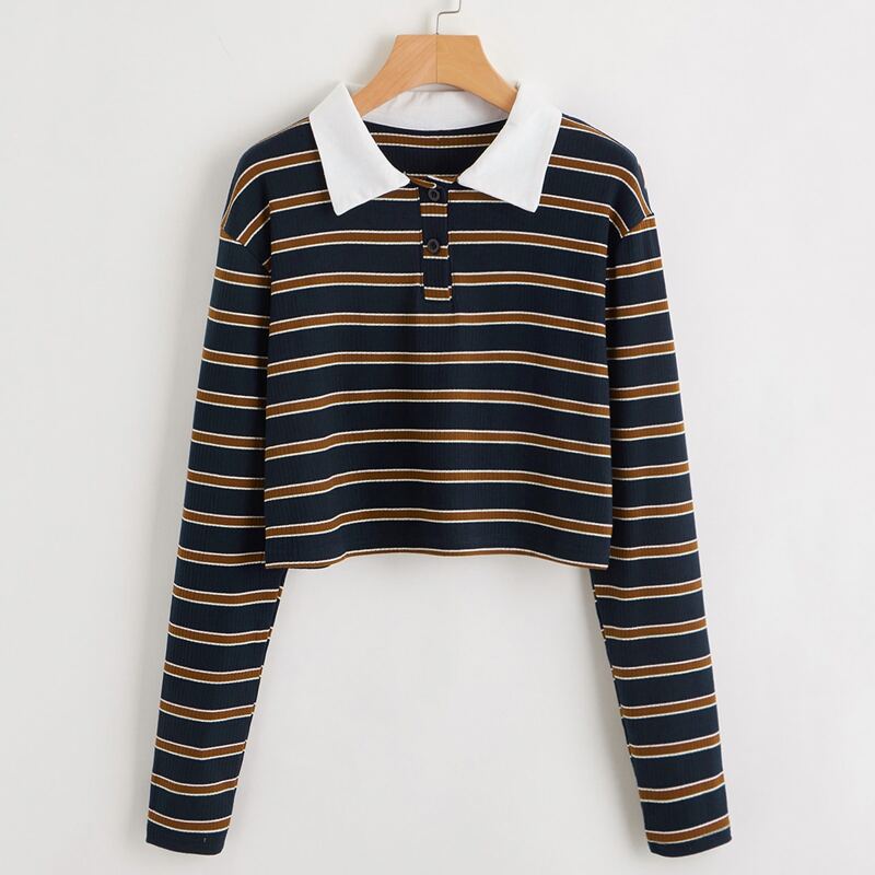 

Striped Polo T-Shirt, Multicolor