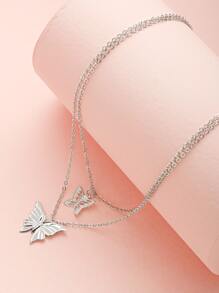 Kelebek Charm Kolye - Bạc - Xem 1