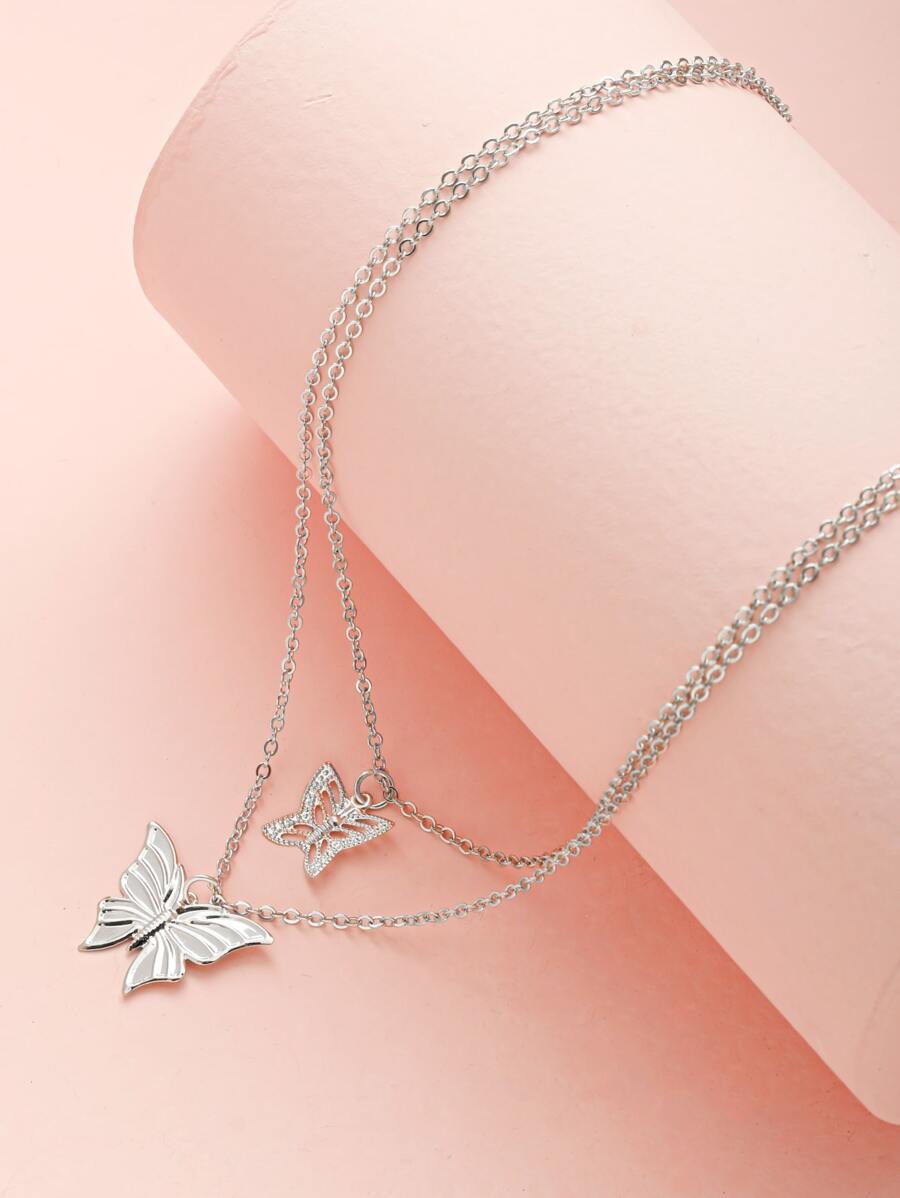 Kelebek Charm Kolye - Bạc - Xem 1