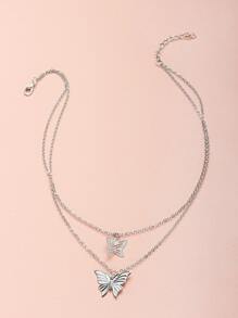 Kelebek Charm Kolye - Bạc - Xem 2