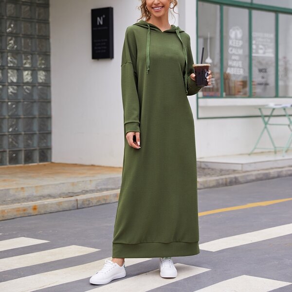 

на кулиске Одноцветный Повседневный Арабская одежда, Армейский зеленый