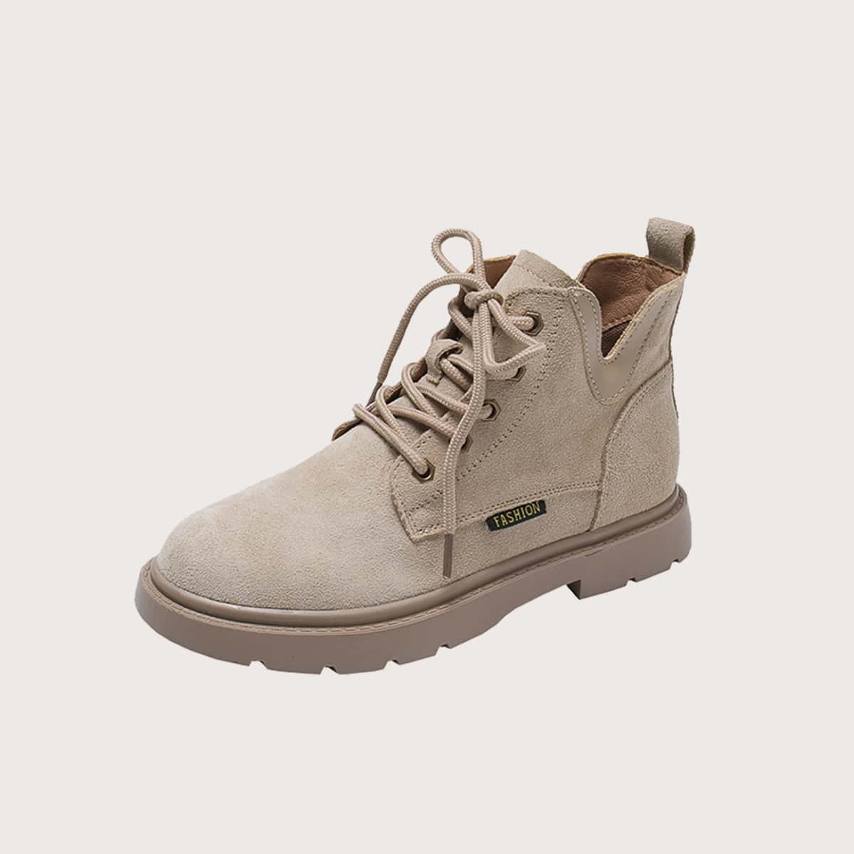 

Lace-up Front Combat Boots, Khaki