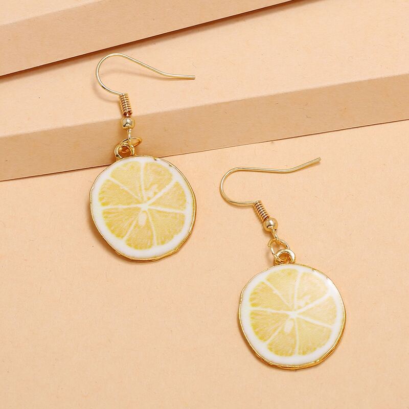 

Lemon Slices Drop Earrings, Yellow