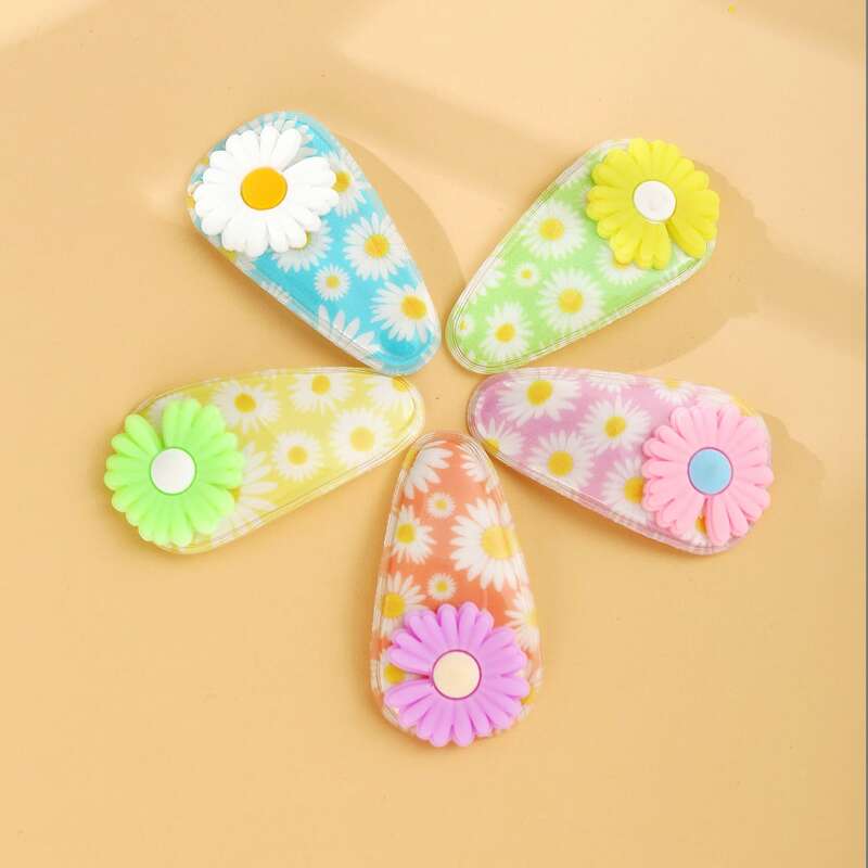 

5pcs Daisy Hair Clip, Multicolor