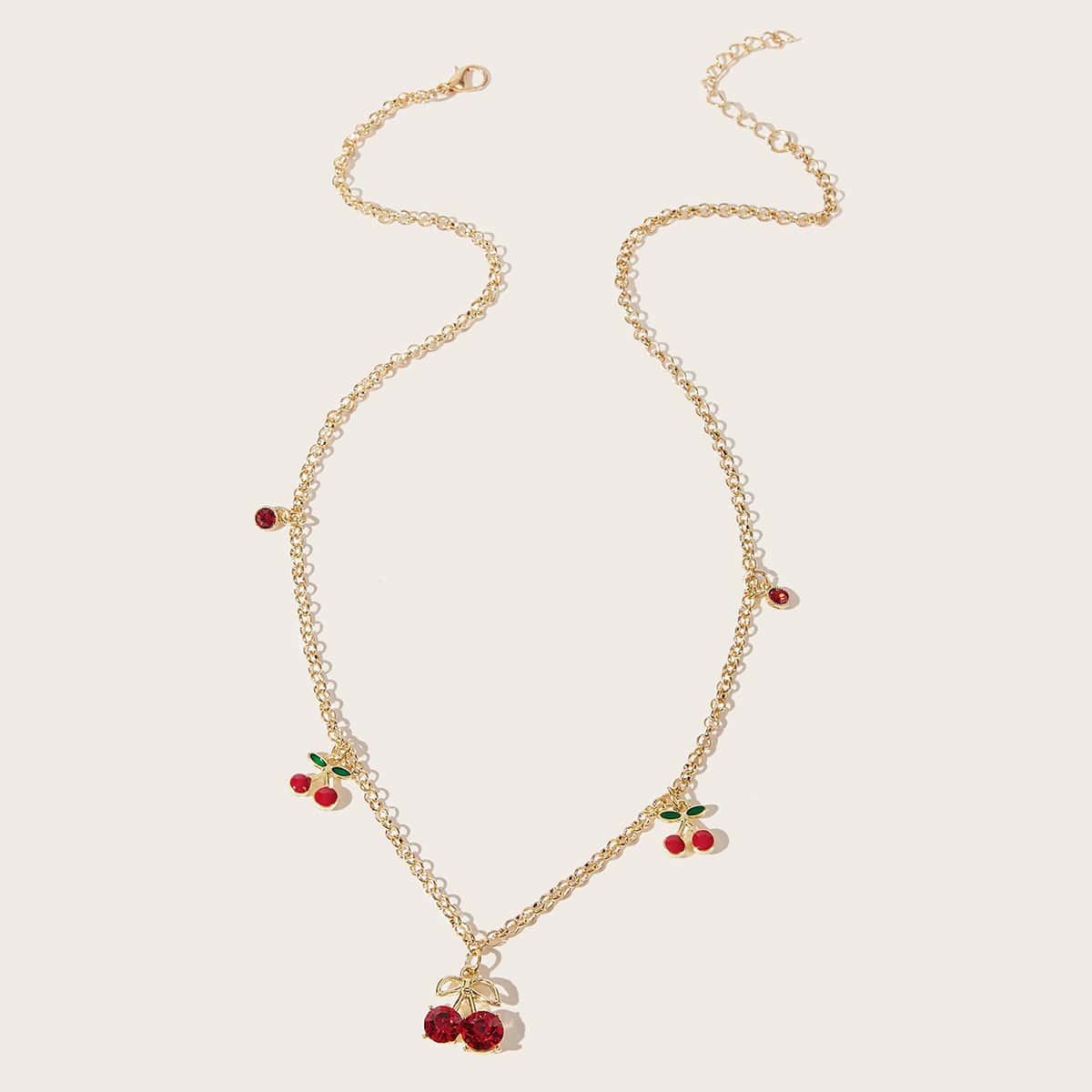 

Cherry Pendant Necklace, Gold