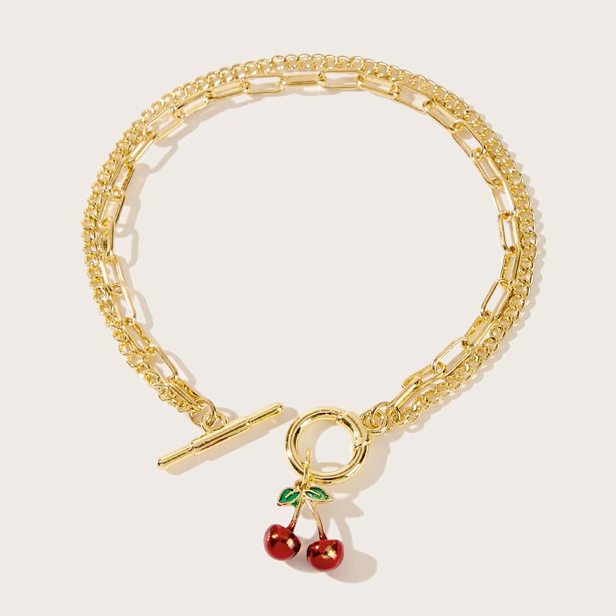 

Cherry Chain Bracelet, Gold