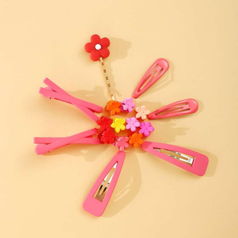

17pcs Floral Hair Clip, Multicolor
