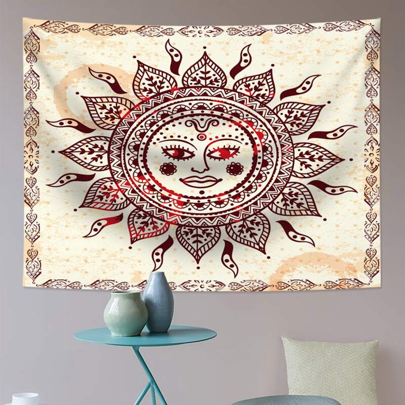 

Mandala Print Tapestry, Multicolor