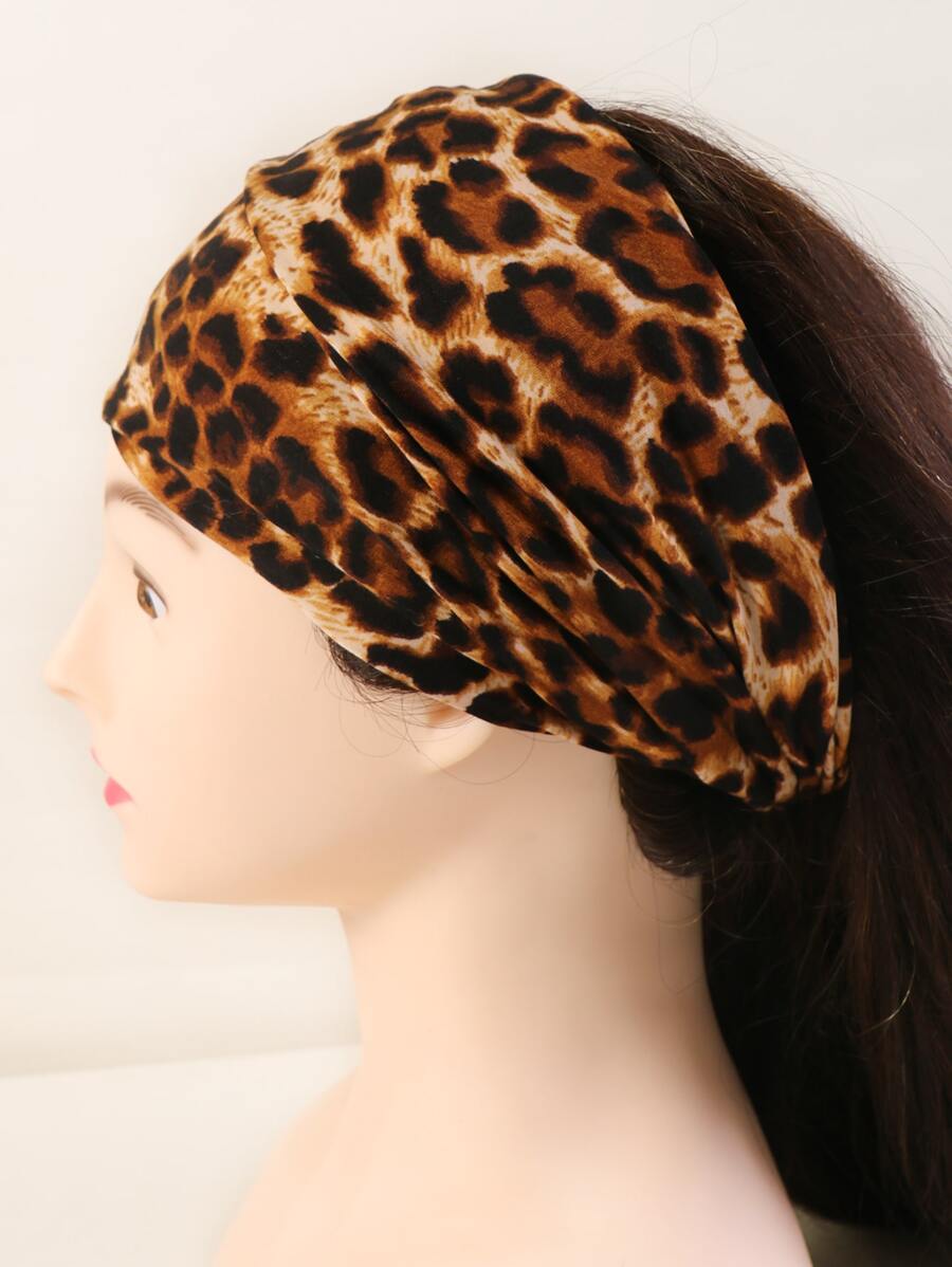 Leopard Print Headband - Multicolor - View 1