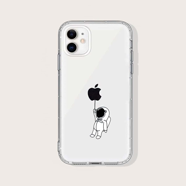 

Cartoon Graphic Transparent iPhone Case, Clear
