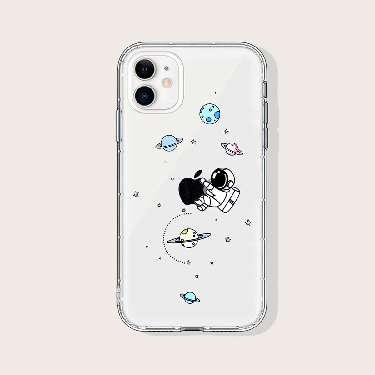 

Cartoon Graphic Transparent iPhone Case, Clear