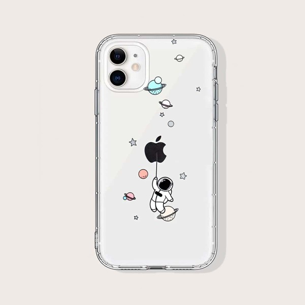 

Прозрачный чехол для iPhone с мультипликационным рисунком