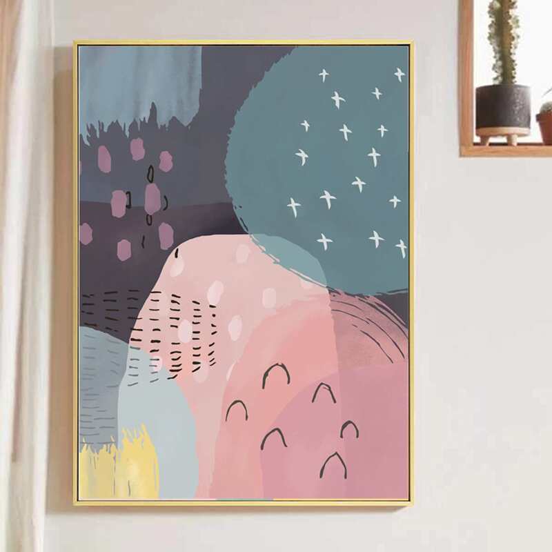 

Graphic Print Wall Painting Without Frame, Multicolor