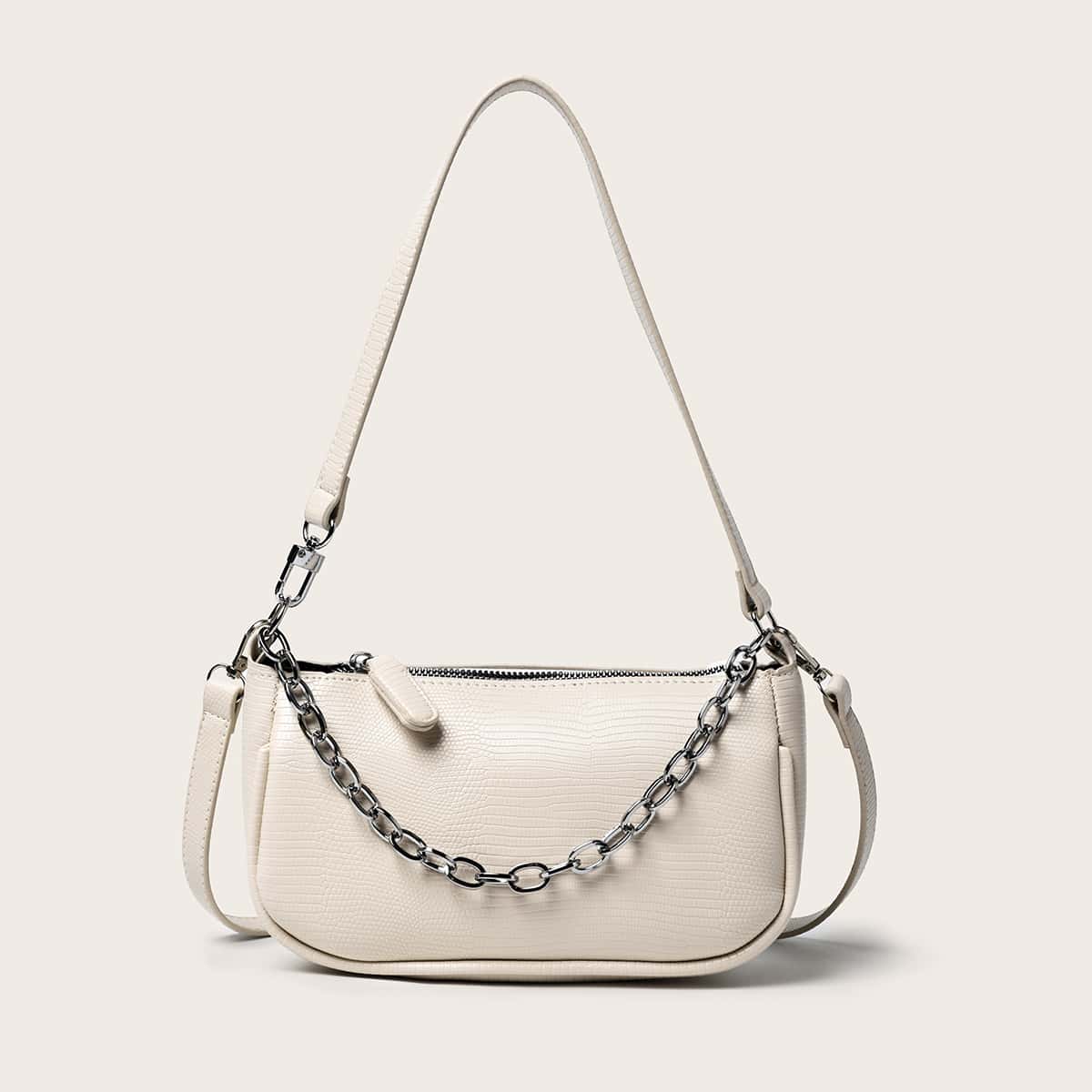 

Textured Shoulder Bag, Beige