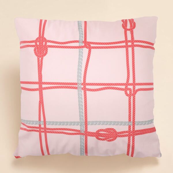 

Rope Print Cushion Cover Without Filler, Pink