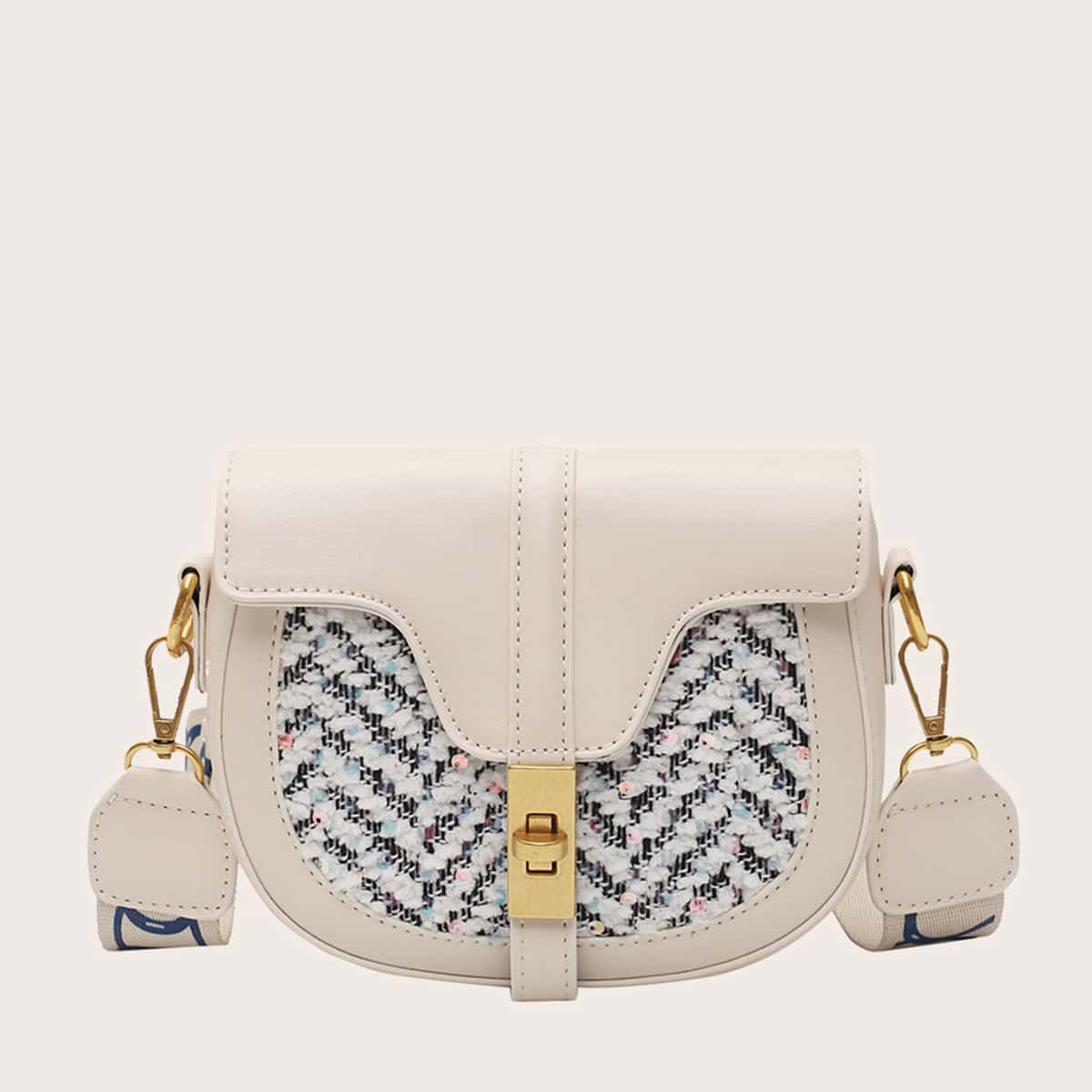 

Twist Lock Saddle Bag, White