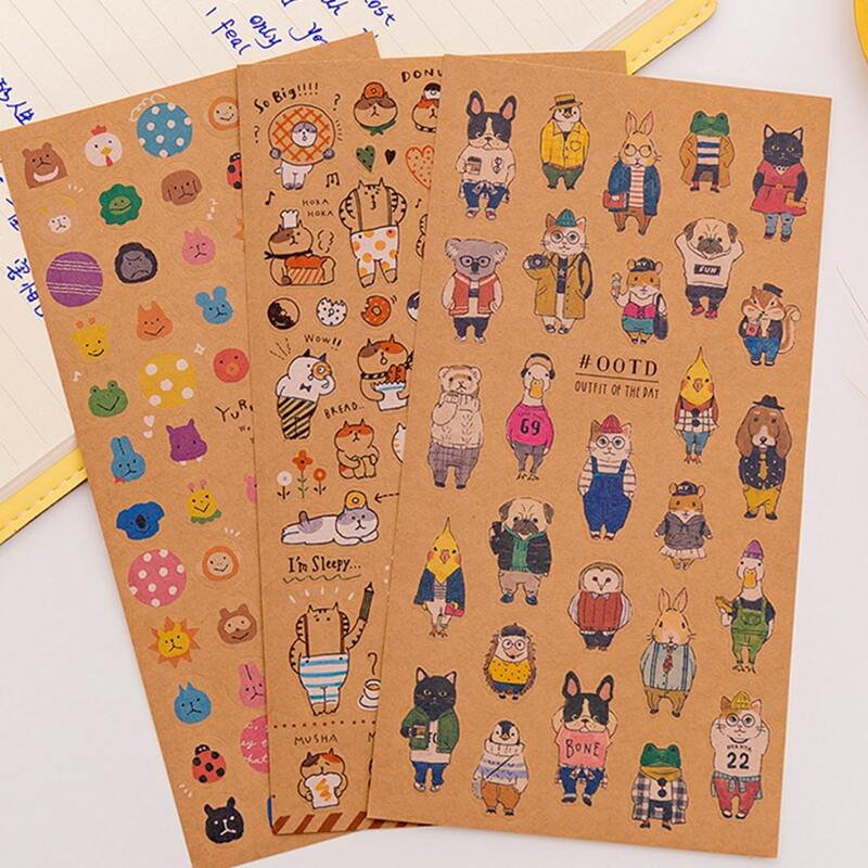 

1sheet Cartoon Graphic Random Sticker, Multicolor