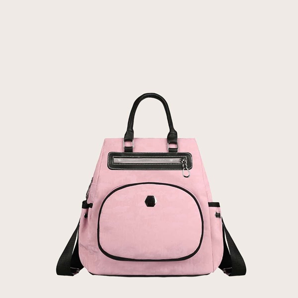 

Zip Front Backpack, Pink
