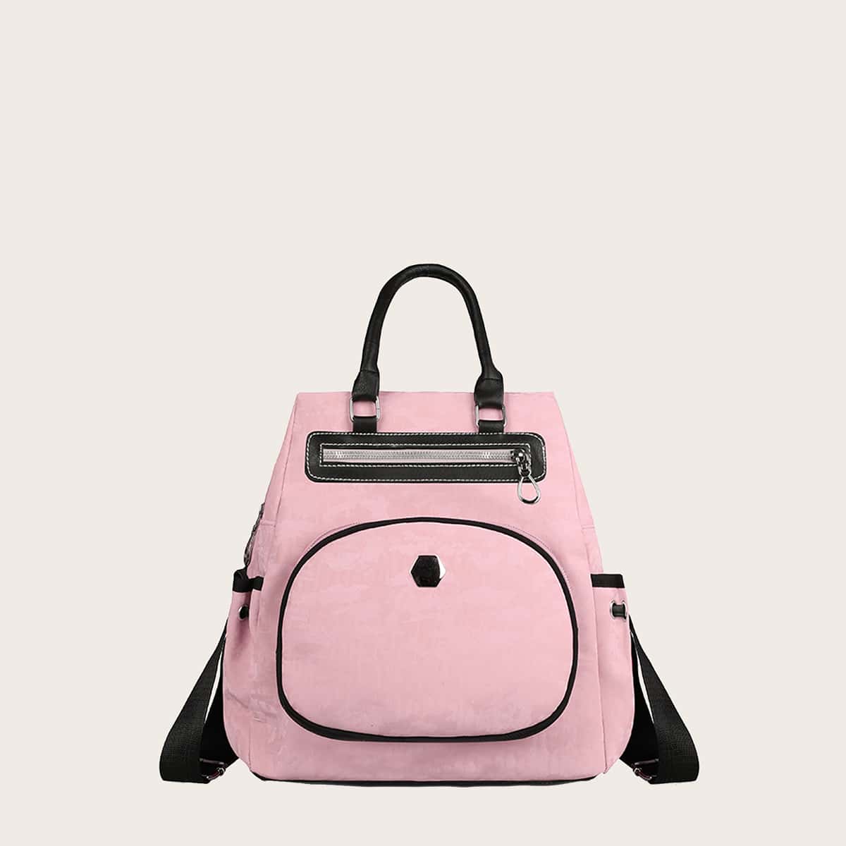 

Zip Front Backpack, Pink