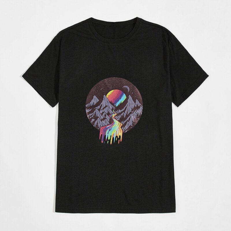 

Guys Graphic Print Tee, Black