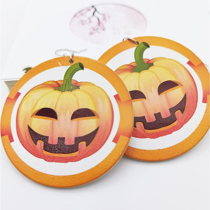 

Halloween Pumpkin Drop Earrings, Multicolor