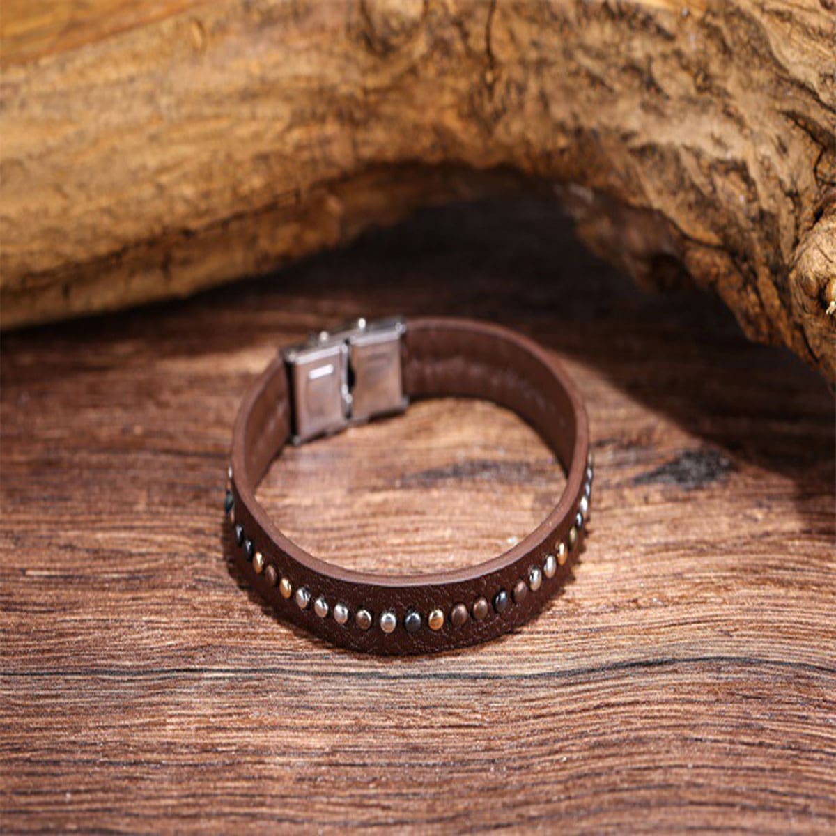 

Guys Studded Bracelet, Brown