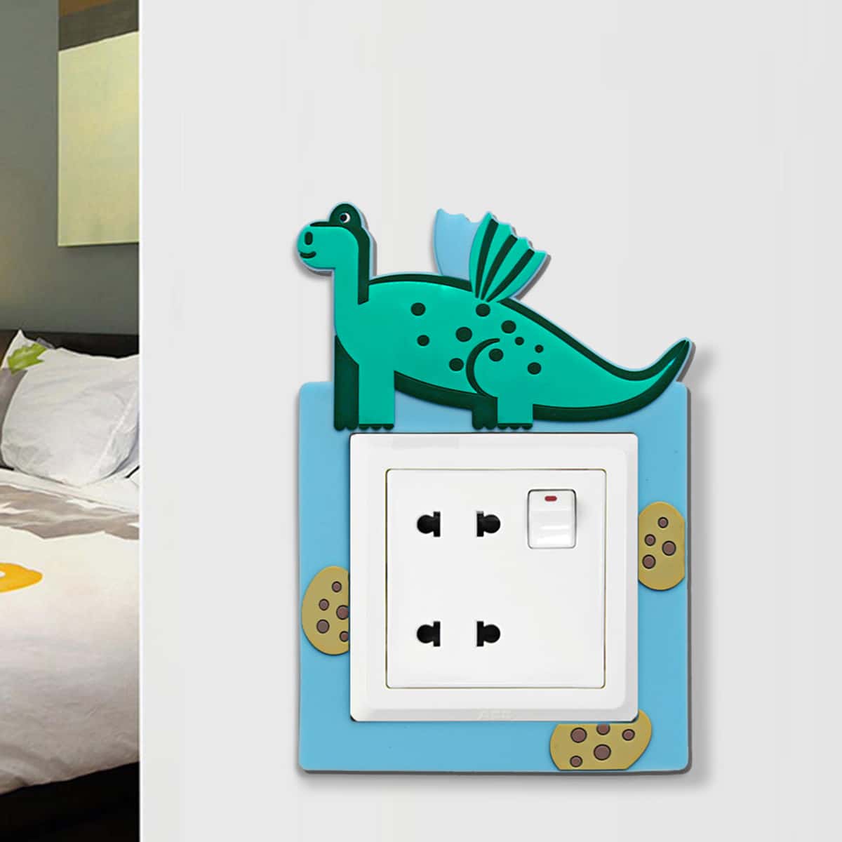 

1pc Cartoon Switch Sticker, Blue