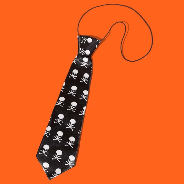 

Halloween Skull Pattern Dog Tie, Black