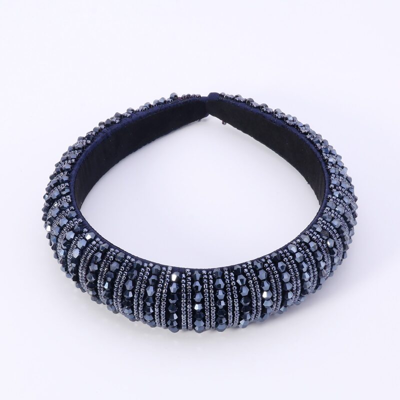 

Crystal Wide Hair Hoop, Blue