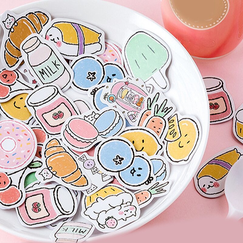

46pcs Cartoon Graphic Sticker, Multicolor